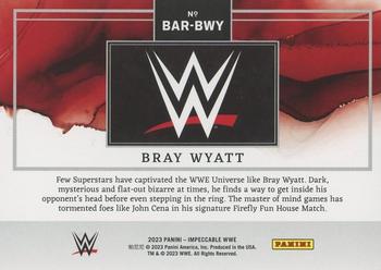 2023 Panini Impeccable WWE - WWE Logo Silver #BAR-BWY Bray Wyatt Back