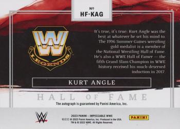 2023 Panini Impeccable WWE - Impeccable Hall of Fame Signatures #HF-KAG Kurt Angle Back