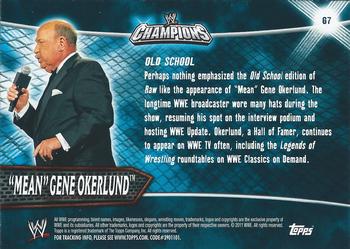 2011 Topps WWE Champions #67 Mean Gene Okerlund Back