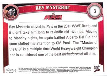 2011 Topps WWE #3 Rey Mysterio Back