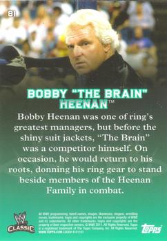 2011 Topps WWE Classic #81 Bobby The Brain Heenan Back