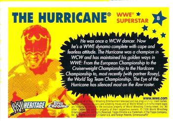 2006 Topps Heritage Chrome WWE #8 The Hurricane Back