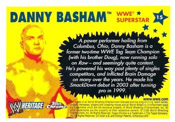 2006 Topps Heritage Chrome WWE #15 Danny Basham Back