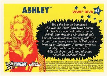 2006 Topps Heritage Chrome WWE #62 Ashley Back