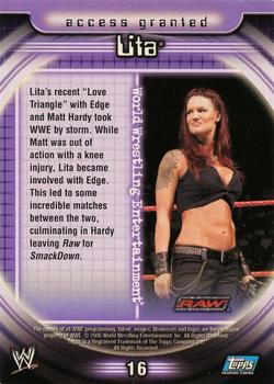2006 Topps WWE Insider #16 Lita  Back