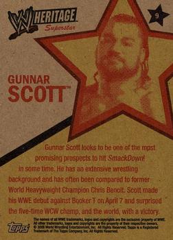 2006 Topps Heritage II WWE #9 Gunnar Scott  Back