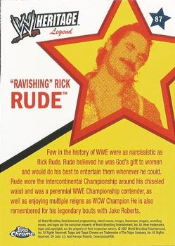 2007 Topps Chrome Heritage II WWE #87 Ravishing Rick Rude Back