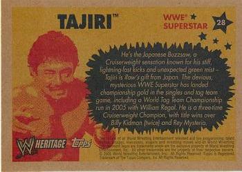 2005 Topps Heritage WWE #28 Tajiri Back