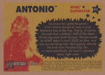 2005 Topps Heritage WWE #55 Antonio Back