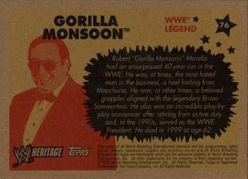 2005 Topps Heritage WWE #76 Gorilla Monsoon Back