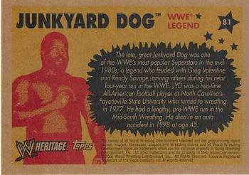 2005 Topps Heritage WWE #81 Junkyard Dog Back