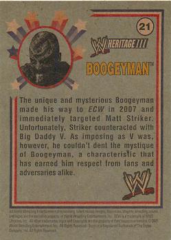 2007 Topps Heritage III WWE #21 Boogeyman  Back