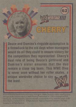 2007 Topps Heritage III WWE #62 Cherry  Back