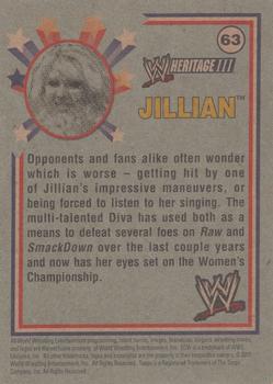 2007 Topps Heritage III WWE #63 Jillian  Back