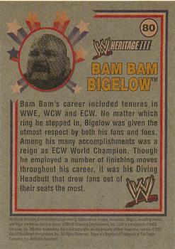 2007 Topps Heritage III WWE #80 Bam Bam Bigelow  Back