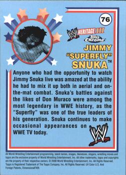 2008 Topps Chrome Heritage III WWE #76 Superfly Jimmy Snuka Back