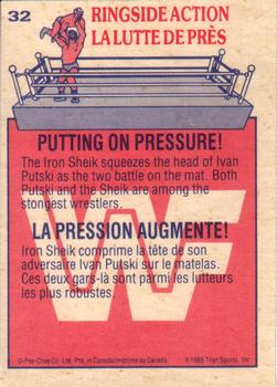 1985 O-Pee-Chee WWF Pro Wrestling Stars #32 Putting On Pressure! Back