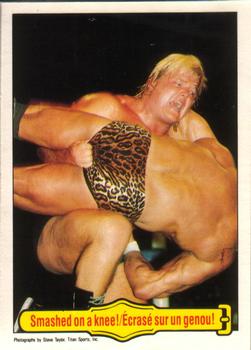 1985 O-Pee-Chee WWF Pro Wrestling Stars #33 Smashed On A Knee! Front