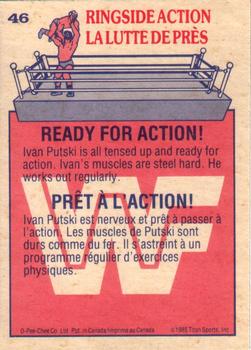 1985 O-Pee-Chee WWF Pro Wrestling Stars #46 Ready For Action! Back