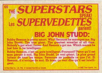 1985 O-Pee-Chee WWF Pro Wrestling Stars Series 2 #65 Heenan/Studd/Orton Back