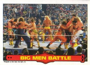 1985 O-Pee-Chee WWF Pro Wrestling Stars Series 2 #68 Big Men Battle Front