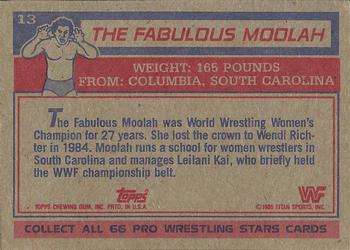 1985 Topps WWF Pro Wrestling Stars #13 Fabulous Moolah Back