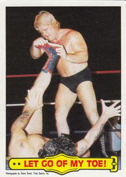 1985 Topps WWF Pro Wrestling Stars #22 Let Go Of My Toe! Front