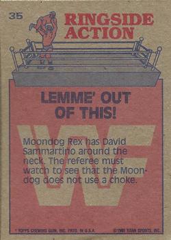 1985 Topps WWF Pro Wrestling Stars #35 Lemme' Out Of This! Back