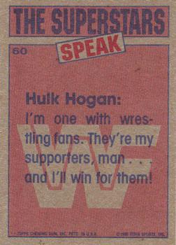 1985 Topps WWF Pro Wrestling Stars #60 Hulk Hogan Back