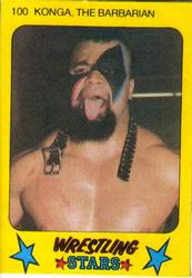 1986 Monty Gum Wrestling Stars #100 Konga the Barbarian Front