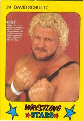 1986 Monty Gum Wrestling Stars #24 David Schultz Front