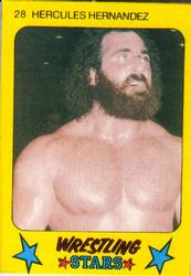 1986 Monty Gum Wrestling Stars #28 Hercules Hernandez Front