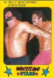 1986 Monty Gum Wrestling Stars #45 Billy Jack Haynes / Rick Rude Front