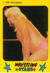 1986 Monty Gum Wrestling Stars #1 Rip Rogers Front