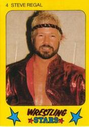 1986 Monty Gum Wrestling Stars #4 Steve Regal Front