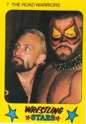 1986 Monty Gum Wrestling Stars #7 The Road Warriors Front