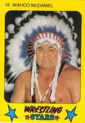 1986 Monty Gum Wrestling Stars #16 Wahoo McDaniel Front