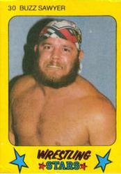 1986 Monty Gum Wrestling Stars #30 Buzz Sawyer Front