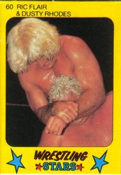 1986 Monty Gum Wrestling Stars #60 Ric Flair / Dusty Rhodes Front