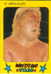 1986 Monty Gum Wrestling Stars #79 Greg Valentine Front