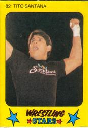 1986 Monty Gum Wrestling Stars #82 Tito Santana Front