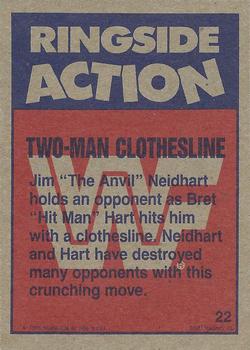 1987 Topps WWF #22 Two-Man Clothesline Back