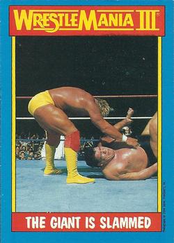 1987 Topps WWF #54 The Giant is Slammed Front
