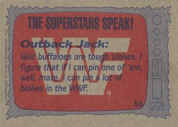 1987 Topps WWF #68 Outback Jack  Back
