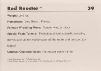 1990 Classic WWF #39 Red Rooster Back