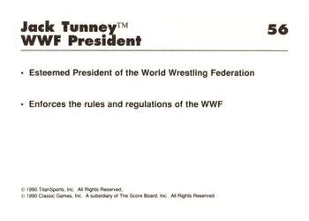 1990 Classic WWF #56 Jack Tunney Back