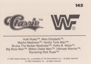 1990 Classic WWF #145 Hulk Rules Back