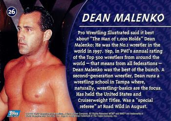 1998 Topps WCW/nWo #26 Dean Malenko  Back