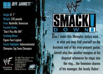 1999 Comic Images WWF SmackDown! #22 Jeff Jarrett  Back