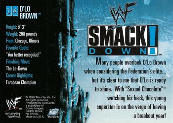 1999 Comic Images WWF SmackDown! #14 D'Lo Brown  Back
